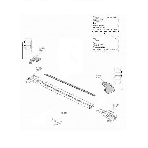 Thule wingbar edge 959 - edge, spare