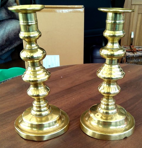 Antique georgian brass beehive - brass,