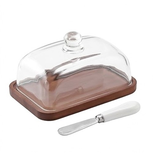 Glass butter dish vintage - dish,