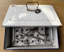 Enamel Portable Surgical Steriliser Unit, Insert Tray,  Lid & Carry Handles