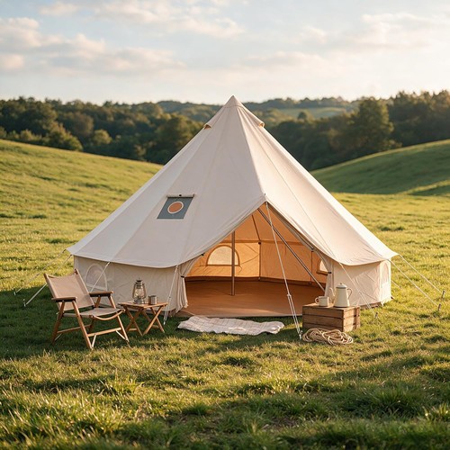 Canvas bell tent 4m - canvas,