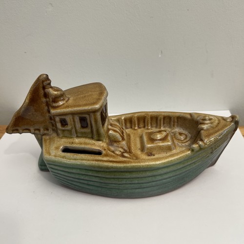 Vintage guernsey pottery - vintage, ship