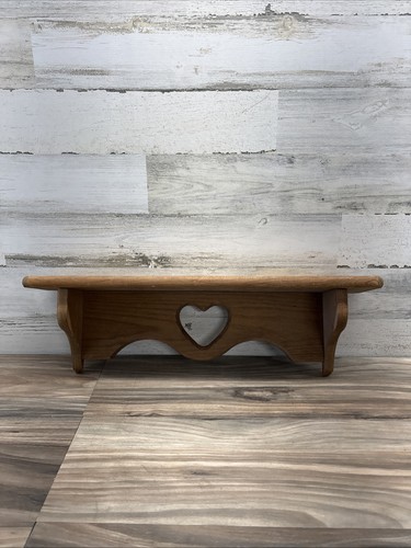 Vtg wood wall shelf - vtg,