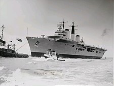 HMS INVINCIBLE. 10ins X 8ins Black and White phptograph.