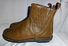 TRIPPEN MEN OLIVE LEATHER PULL ON ANKLE BOOT SIZE UK 7 EU 41 US 8 VGC