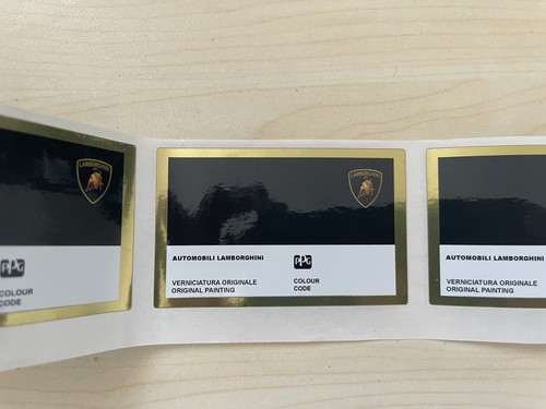 Lamborghini paint code sticker - paint,