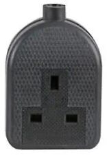 Rubber Extension Lead Socket End Rewireable Single Gang Socket 13 Amp 13A BLACK