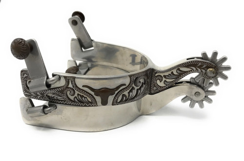 Tack longhorn engraved - longhorn,