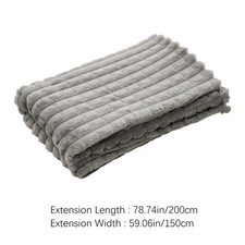 Flannel Super Soft Warm Blanket Over Sofa Bed Throw Blanket Single Double & King