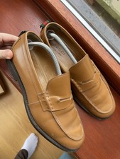 Tan Gucci Leather Smart Loafers Size Uk 8 Mens Brown Shoes