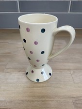 Whittard of Chelsea Polka Dot Mug Tall Footed Coffee Tea Cup latte hot chocolate