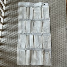 Vintage AVON Hanging Shoe Craft Organiser Storage Holds 16 Pockets Beige NEW