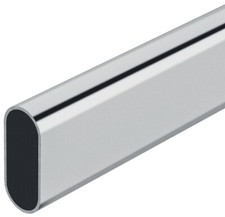 Hafele Wardrobe Oval  Hanging Rail Tube Bar Clothes Storage Chrome rail 2500mm L