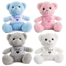 Personalised Name Teddy Bear Heart Baby Boy Girl Newborn Christmas Birthday Gift