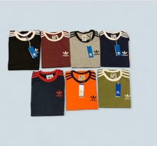 ADIDAS ORGINALS THREE STRIPES RETRO CREW NECK SHORT SLEEVE T-SHIRT