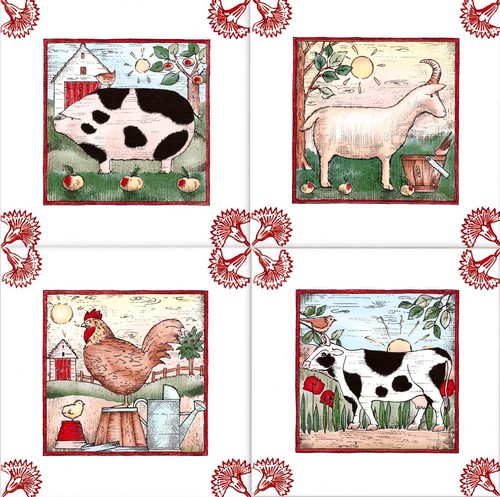 15x15 kitchen tiles with farm - 15x15,