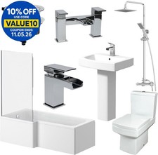 Complete bathroom suite - bathroom, l