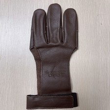 SAS Leather Traditional Gloves for Archery Target Shooting Finger Tab - Brown
