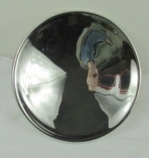 Antique ACME Oil Lamp MERCURY GLASS REFLECTOR  8"