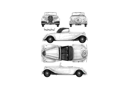 Photo blueprint citroen - a4,