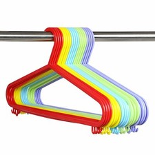 ADULT PLASTIC CLOTHES COAT GARMENT HANGERS WITH TROUSER BAR & LIPS HANGER