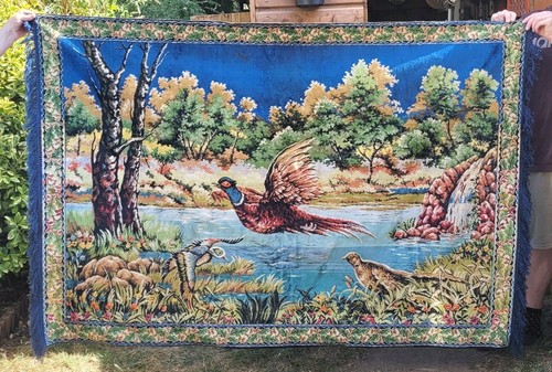 Vintage velvet plush - velvet, pheasant