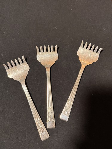Silver plated cake forks - plated, set