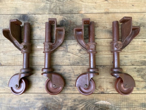 Antique metal castors with - castors,