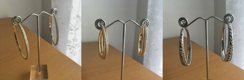 Silver gold tone - tone, large
