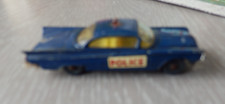 Husky Buick Electra Police Car No 9 Die Cast 1960's Blue American Classic Cop