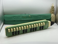 Vintage Hohner Melodica Soprano Musical Instrument Germany w/ Green Case