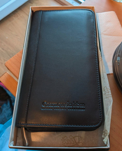Genuine leather travel wallet - genuine,