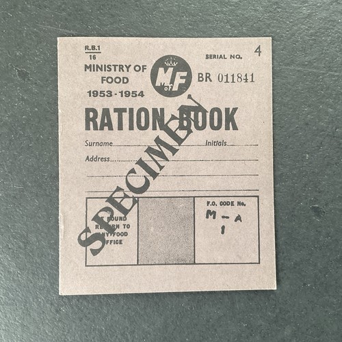 Ration book 1953 - book, (specimen)