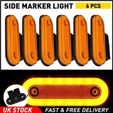 6 Pcs Led Amber Orange Side