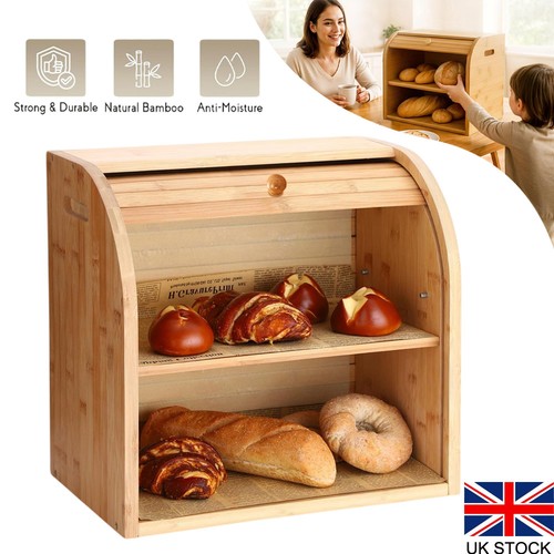 Tier bamboo bread bin double - 2,