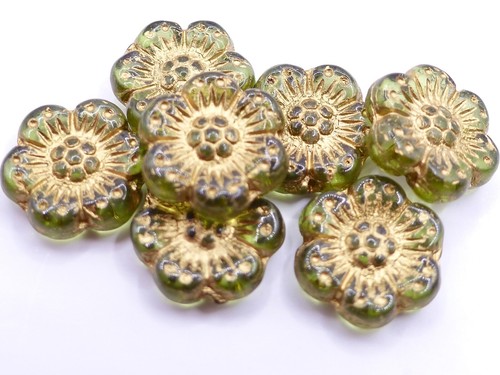 14mm czech pressed glass flat - 14mm,