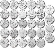 London Olympic 2012 50p Coins - Triathlon Football Judo Wrestling - FREE POSTAGE