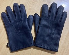 Fownes Genuine Deerskin Gore-Tex Insulated Short Biker Gloves. Size Large, Black