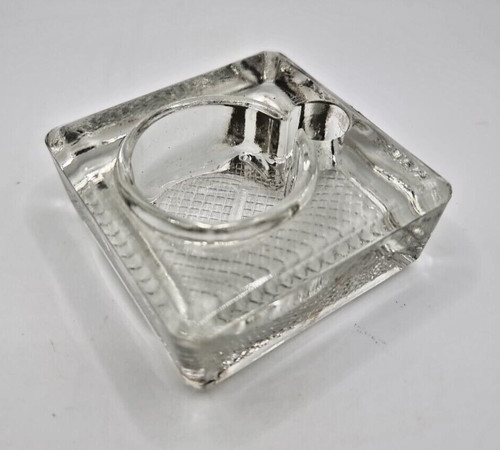 Vintage glass open inkwell - vintage,