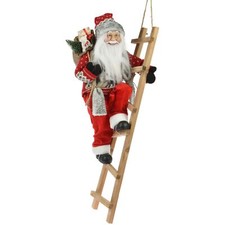 Santa on a Ladder Figurine