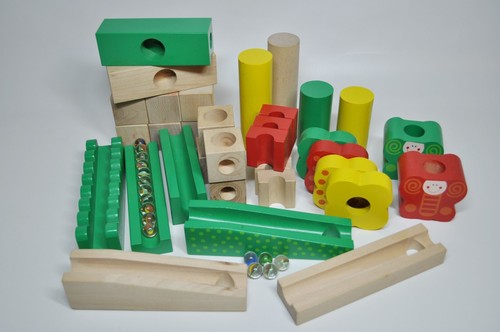 Wooden marble run - wooden,