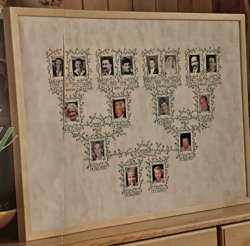 Cross stitch chart family - chart,