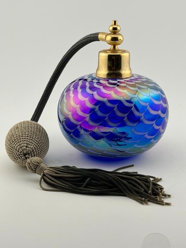 Vintage iridescent art - iridescent, glass