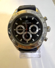 Rotary Watch Aquaspeed Chronograph Men’s Stainless Steel Black Dial Sport Quartz