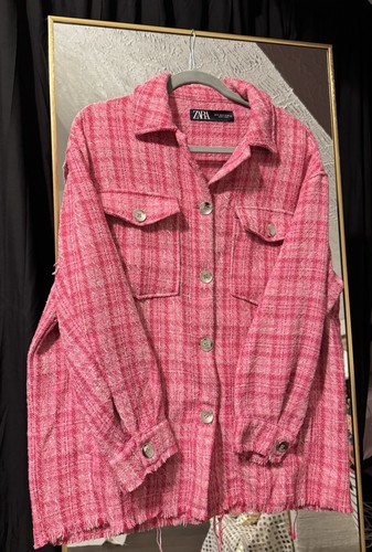 Zara pink tweed textured - zara,