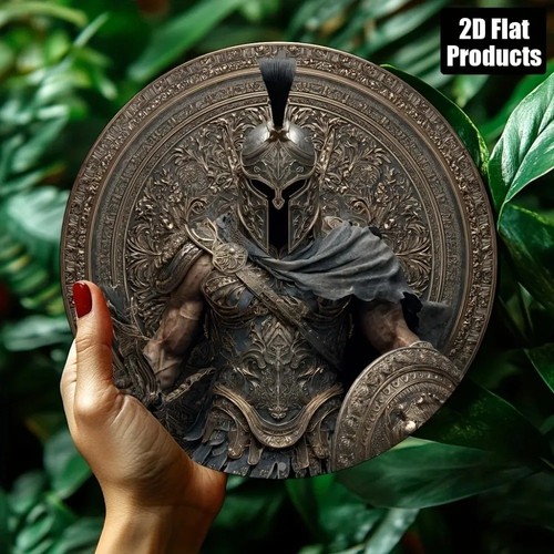 Spartan hoplite shield - spartan, metal