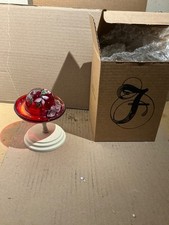 Fenton Glass Ruby Hat, Hand
