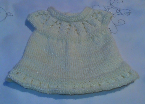 Hand knitted baby dress 14 - knitted,