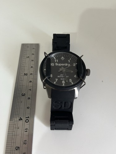 Superdry watch black case - black, and