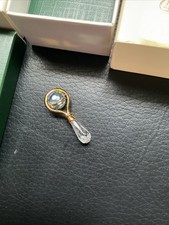 Swarovski Crystal Memories Baby Rattle Gold Plated Very Good Condition Boxed